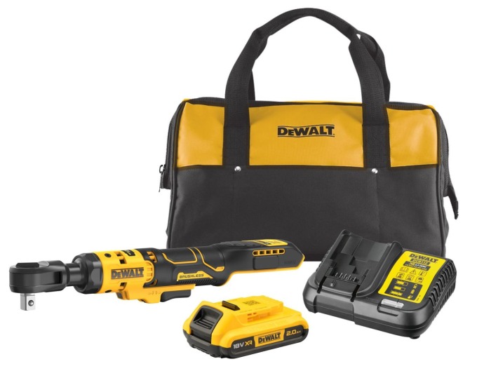 DCF512D1 DEWALT 18V AKU BEZUHLÍKOVÁ RÁČNA 1/2", MAX. UTAHOVACÍ MOMENT 95 NM, 1 X 2,0 AH BATERIE, NABÍJEČKA, TAŠKA