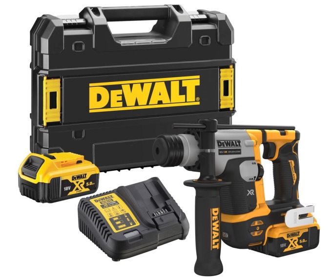 DCH172P2 DEWALT 18V VRTACÍ KLADIVO 1,4 J, 2 X 5,0 AH BATERIE, NABÍJEČKA, KUFR T-STAK