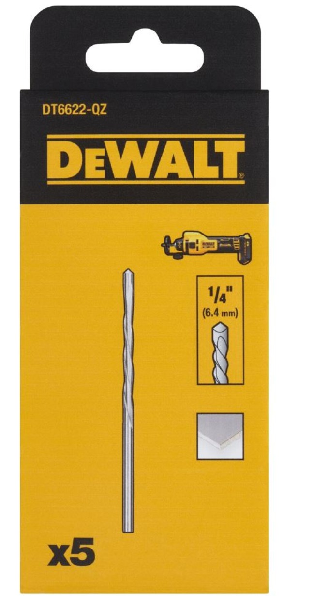 DT6622 DEWALT 1/4" ŘEZNÝ NÁSTROJ NA SÁDROKARTON, 5 KS