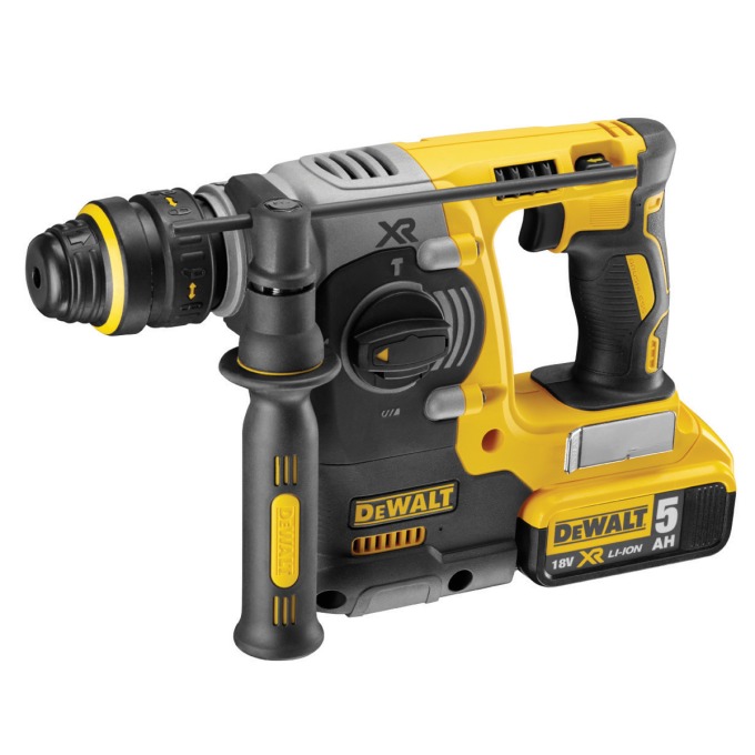 DCH273P2T DeWALT 18 VOLT AKU BEZUHLÍKOVÉ, KOMBINOVANÉ KLADIVO SDS PLUS, 2 X 5,0 AH BATERIE, NABÍJEČKA, KUFR T-STAK