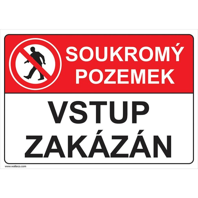 Plast 2 mm - soukromý pozemek, vstup.zak210x148mm