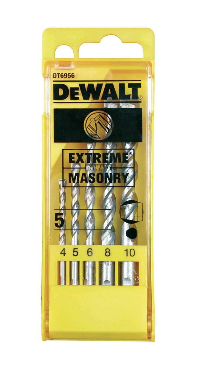 DT6956 DEWALT 5DÍLNÁ SADA VRTÁKŮ DO ZDIVA EXTREME (4, 5, 6, 8, 10MM)