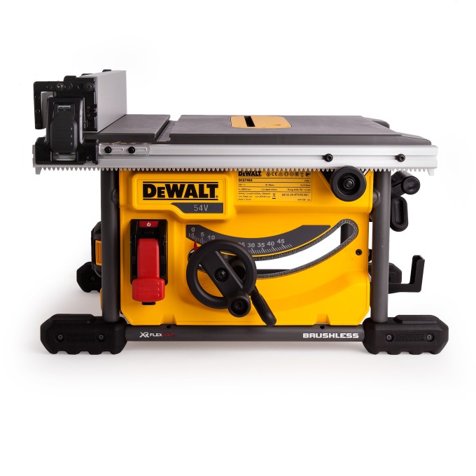 DCS7485N DEWALT AKU BEZUHLÍKOVÁ STOLNÍ PILA 210MM 54VOLT FLEXOVOLT, BEZ AKU A NABÍJEČKY