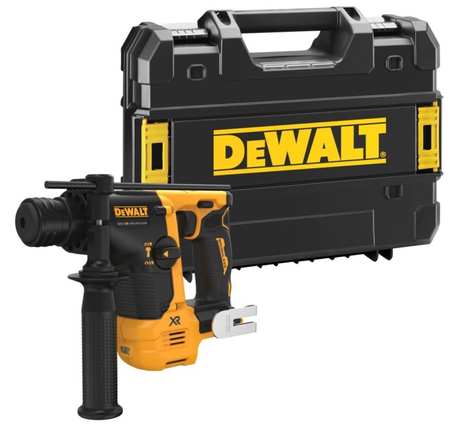 DCH072NT DEWALT AKU 12V SDS-PLUS BEZUHLÍKOVÉ VRTACÍ KLADIVO, 1,1 J, BEZ BATERIE A NABÍJEČKY, KUFR T-STAK