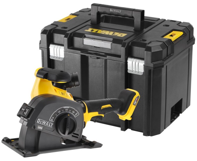 DCG200NT DEWALT 54 V XR FLEXVOLT AKU 125 MM DRÁŽKOVACÍ FRÉZA, BEZ BATERIE A NABÍJEČKY, KUFR T-STAK