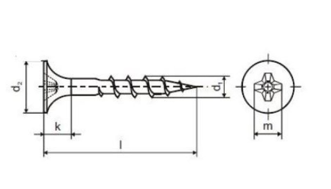 PASCRW35R25  PÁSKOVANÉ ŠROUBY DO SÁDROKARTONU 3,5 X 25MM, HRUBÝ ZÁVIT, 1000KS/BAL