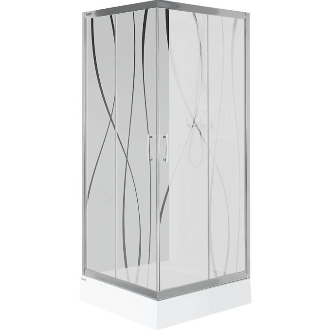 Sprchový kout čtvercový kw kn/tx5b 80 w15 sb glass protect