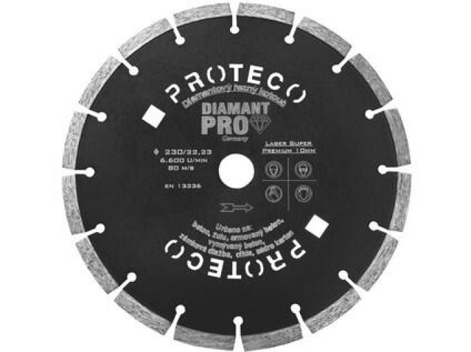 PROTECO 213-230 kotouč dia 230 mm segment.  DIAMANT PRO