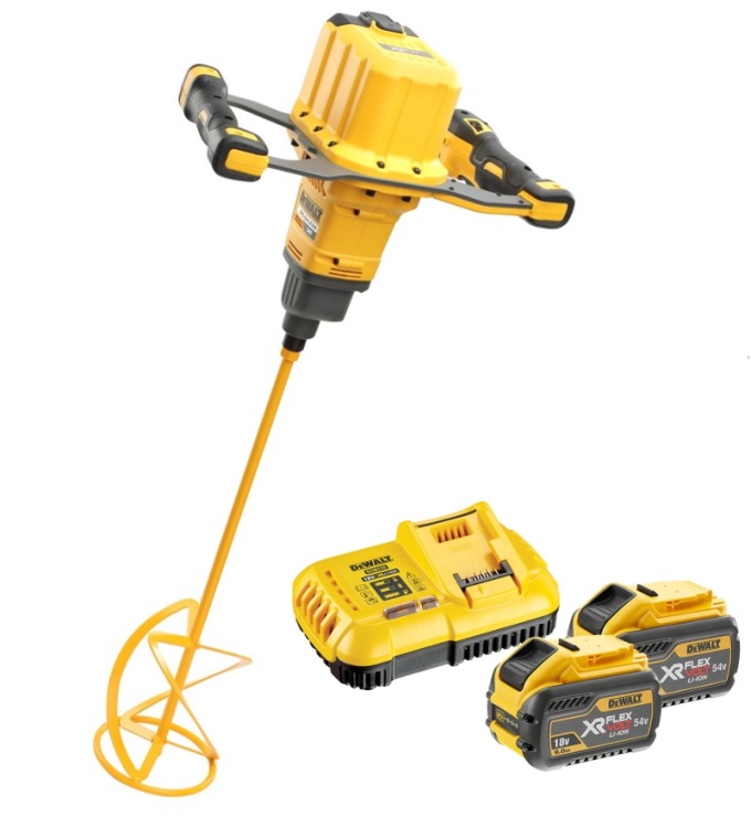 DCD240X2 DEWALT FLEXVOLT 54 VOLT AKU MÍCHADLO, 2X 9,0Ah AKU 54/18VOLT , NABÍJEČKA