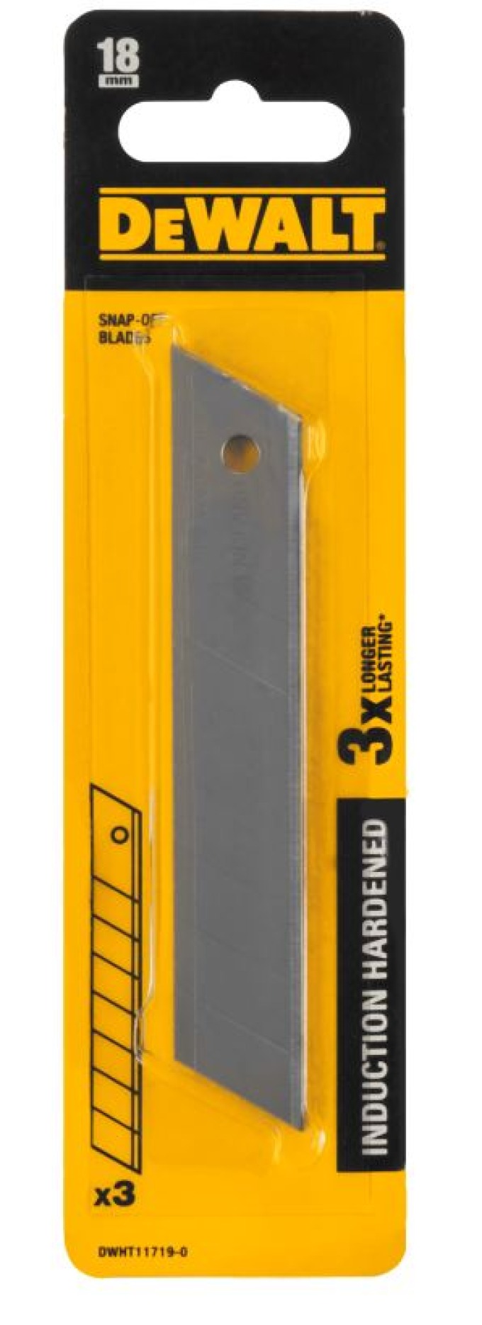 DWHT11719-0 DEWALT 3 KS ODLAMOVACÍCH ČEPELÍ 18 MM