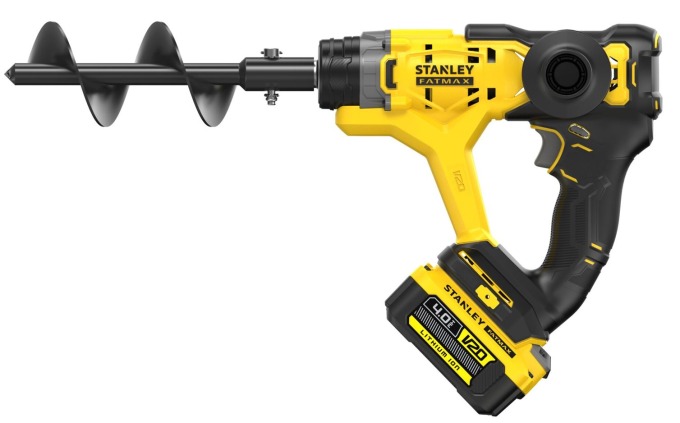 SFMCGA75M1 STANLEY FATMAX V20 AKU 18V PŮDNÍ VRTÁK, 1 X 4,0 AH BATERIE, NABÍJEČKA