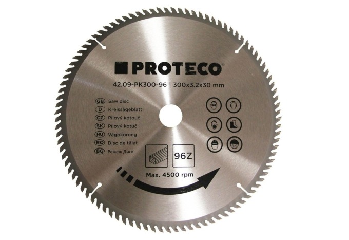 PROTECO 09-PK300-96 kotouč pilový SK 300x3.2x30 96z + redukce 30/20 mm