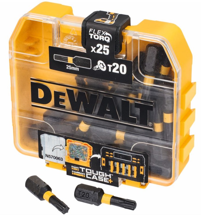 DT70557T DEWALT BITY S DRÁŽKOU TORX 20, 25 MM, 25 KS,TORZNÍ