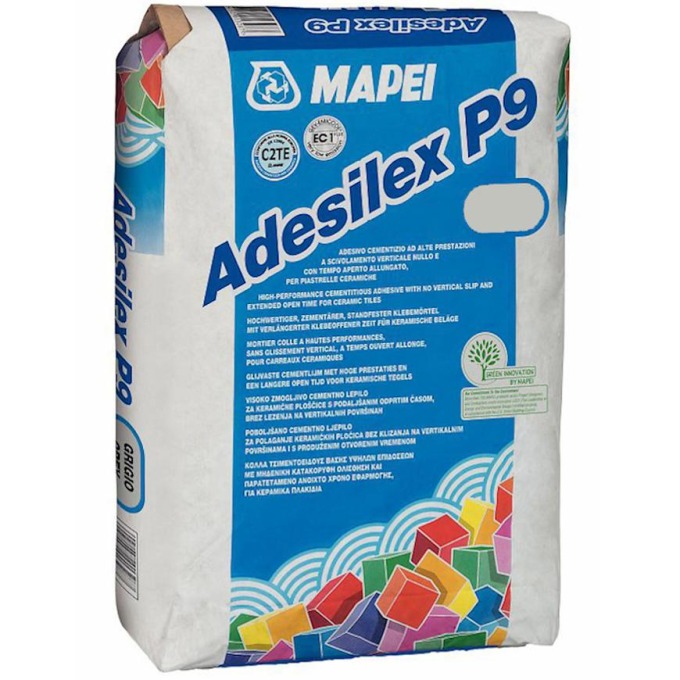 Lepidlo na obklady a dlažbu Mapei Adesilex P9 25 kg bílé