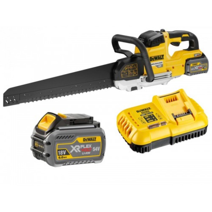 DCS398T2 DEWALT 54VOLT FLEXVOLT AKU STAVEBNÍ PILA ALLIGATOR 430mm, 2 X 6,0Ah AKU XR LI-ION 54/18VOLT, S PLÁTKAMI NA ŘEZÁNÍ POROTHERM DO 20N