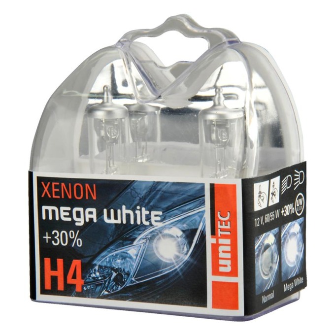 Žárovka 12V H4 60/55W Unitec Xenonmegawhite 2 ks