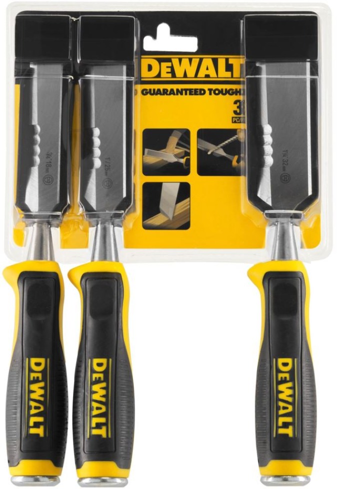 DWHT0-16148 DEWALT 3DÍLNÁ SADA DLÁT  - 18, 25 A 32MM