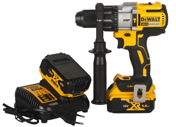 DCD996P2 DeWALT 18 VOLT AKU PŘÍKLEPOVÁ BEZUHLÍKOVÁ VRTAČKA / ŠROUBOVÁK XRP, 2 X 5,0AH AKU XR LI-ION, NABÍJEČKA, KUFR T-STAK