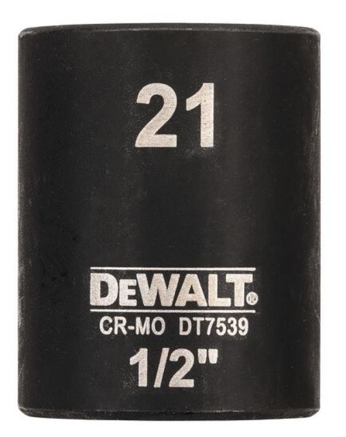 DT7539 DEWALT 1/2" NÁSTRČNÁ HLAVICE EXTREME IMPACT 21 MM