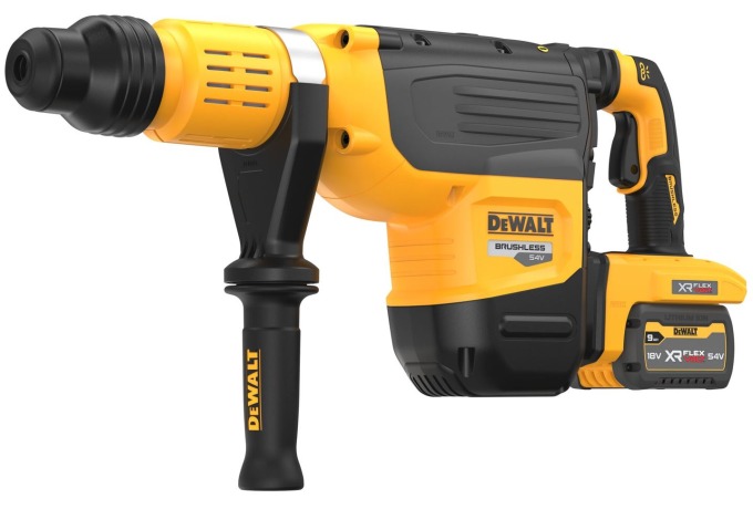 DCH775X2 DEWALT 54V AKU BEZUHLÍKOVÉ KOMBINOVANÉ KLADIVO SDS-MAX, 19,4 J, 2 X 9,0 AH BATERIE, NABÍJEČKA, KUFR