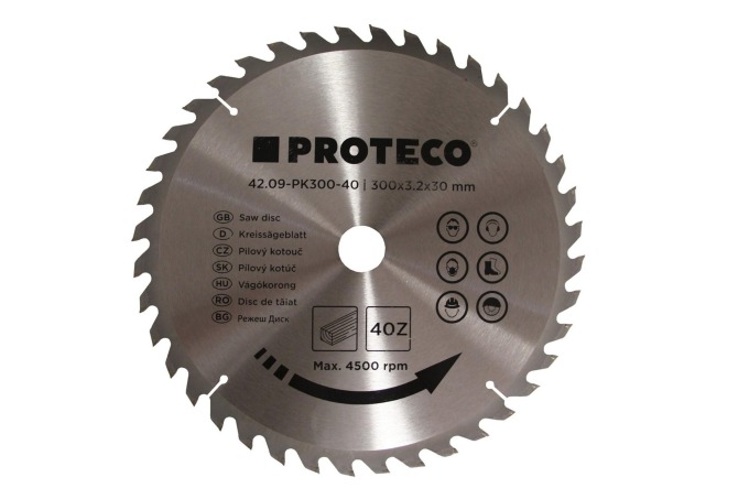 PROTECO 09-PK300-40 kotouč pilový SK 300x3.2x30 40z + redukce 30/20 mm