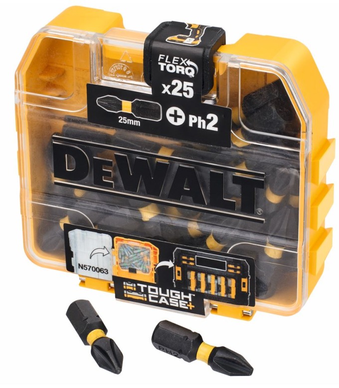 DT70555T DEWALT PH2 BITY, 25MM IMPACT TORSION EXTREME, 25 KS