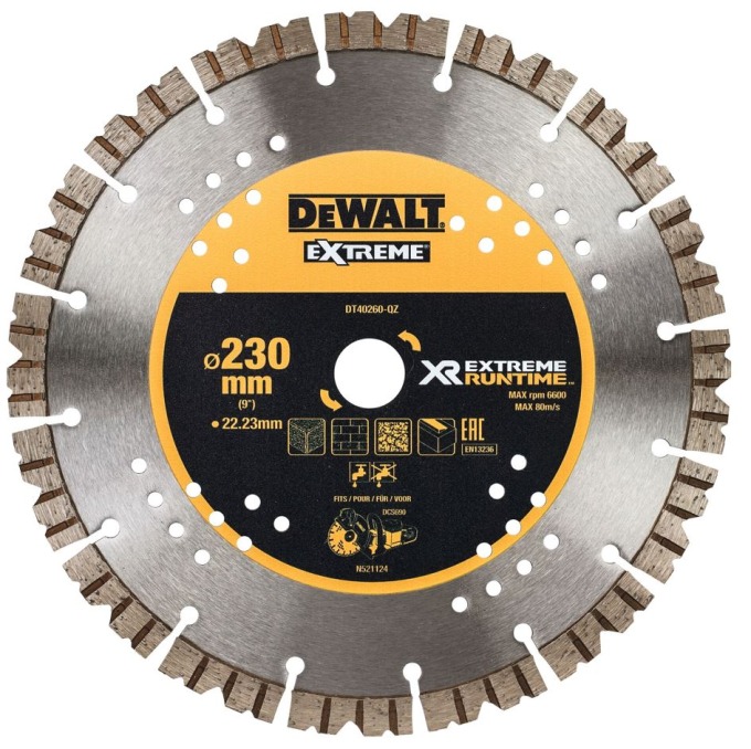 DT40260 DEWALT DIAMANTOVÝ KOTOUČ 230X22MM PRO PILU DCS690