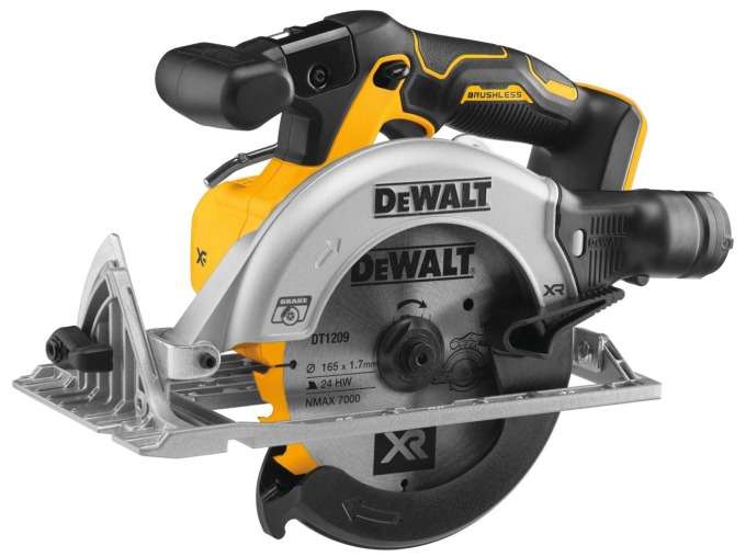 DCS565N DEWALT AKU 18V BEZUHLÍKOVÁ KOTOUČOVÁ PILA 165 X 20 MM, BEZ BATERIE A NABÍJEČKY, KARTONOVÁ KRABICE