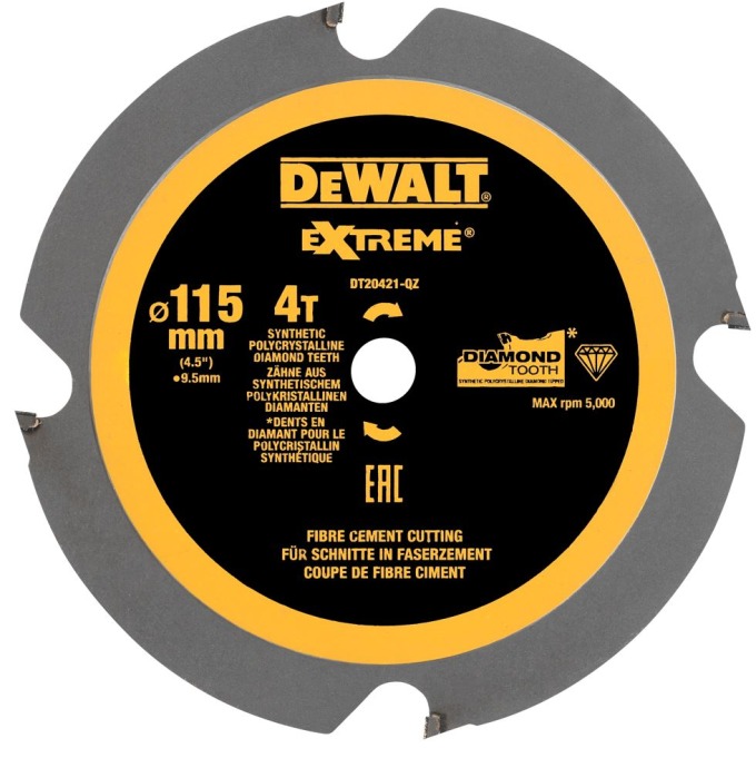 DT20421 DEWALT PILOVÝ KOTOUČ 115 X 9,5 MM, 4 ZUBY