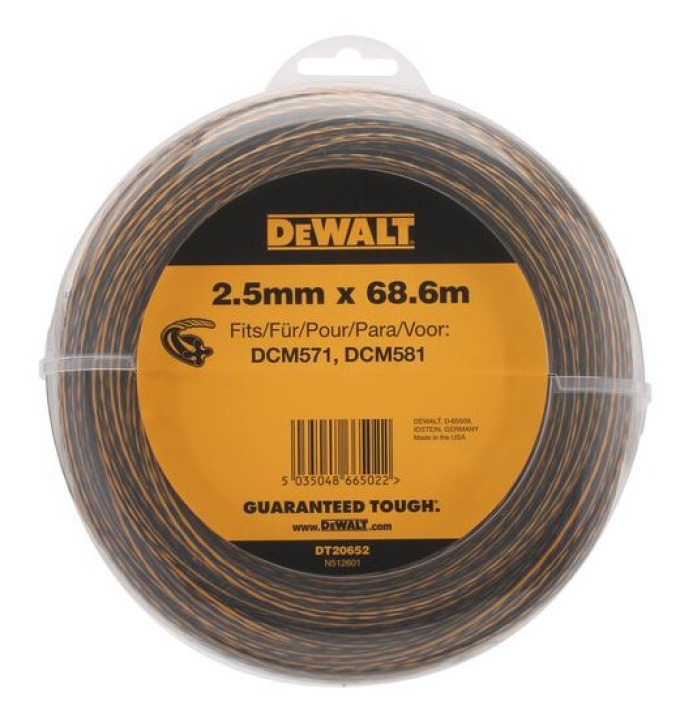 DT20652 DEWALT NÁHRADNÍ STRUNA 2,5 MM X 68,6M