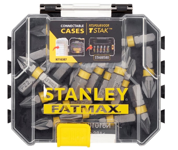 STA88568 STANLEY 20DÍLNÁ SADA 25MM BITŮ PZ2