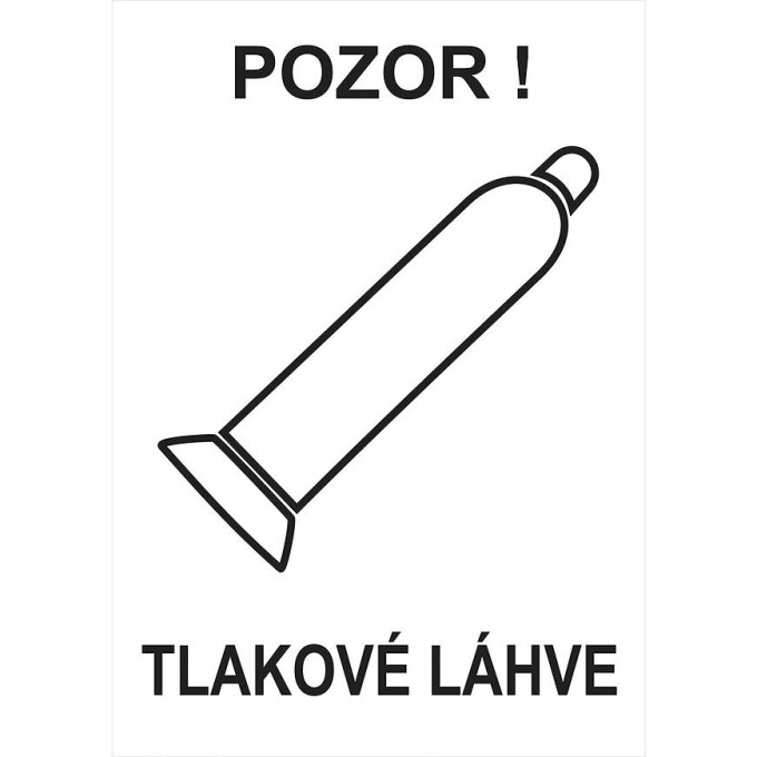 Pozor! Tlakové láhve (bílá) 210x148mm