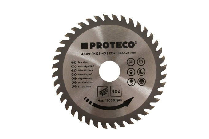 PROTECO 09-PK125-40 kotouč pilový SK 125x1.8x22.2 40z