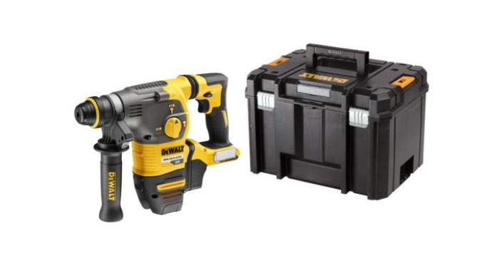 DCH323NT DEWALT 54 VOLT AKU BEZUHLÍKOVÉ, KOMBI KLADIVO SDS PLUS, BEZ BATERIÍ A NABÍJEČKY, V KUFRU T-STAK