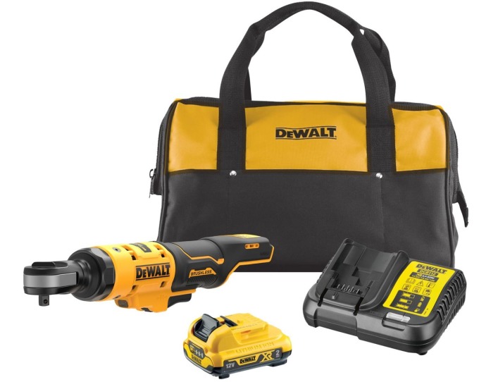 DCF503D1 DEWALT 12V AKU BEZUHLÍKOVÁ RÁČNA 3/8", 1X BATERIE 2,0 AH, NABÍJEČKA, TAŠKA