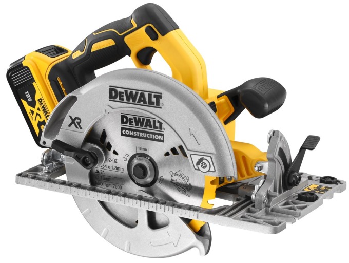 DCS572P2 DEWALT 18V AKU BEZUHLÍKOVÁ KOTOUČOVÁ PILA, 184 X 14 MM, 2 X 5,0 AH BATERIE, NABÍJEČKA, KUFR T-STAK