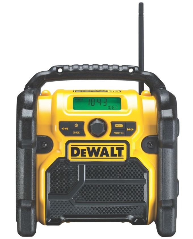 DCR020 DeWALT AKU RÁDIO XR Li-Ion 10,8 - 18 V + 220V + USB NABÍJEČKA EXTERNÍCH ZAŘÍZENÍ