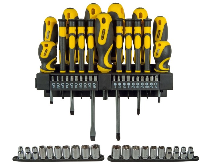 STHT0-62143 STANLEY 57DÍLNÁ SADA ŠROUBOVÁKŮ, BITŮ A HLAVIC