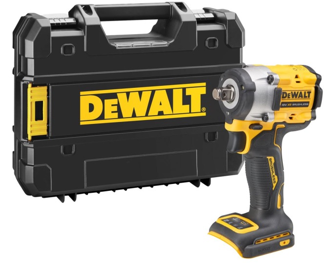 DCF921NT DEWALT 18V AKU BEZUHLÍKOVÝ RÁZOVÝ UTAHOVÁK 1/2" - BEZ BATERIÍ A NABÍJEČKY, KUFR T-STAK