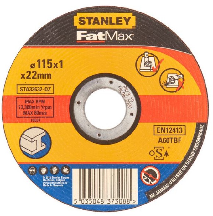 STA32632 STANLEY FATMAX ŘEZNÝ KOTOUČ ⌀115 X 22,2MM X 1,0MM NA KOV