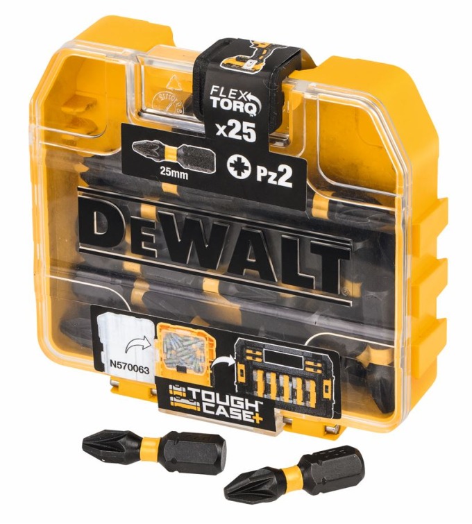 DT70556T DEWALT PZ2 BITY, 25MM, TORSION, 25 KS