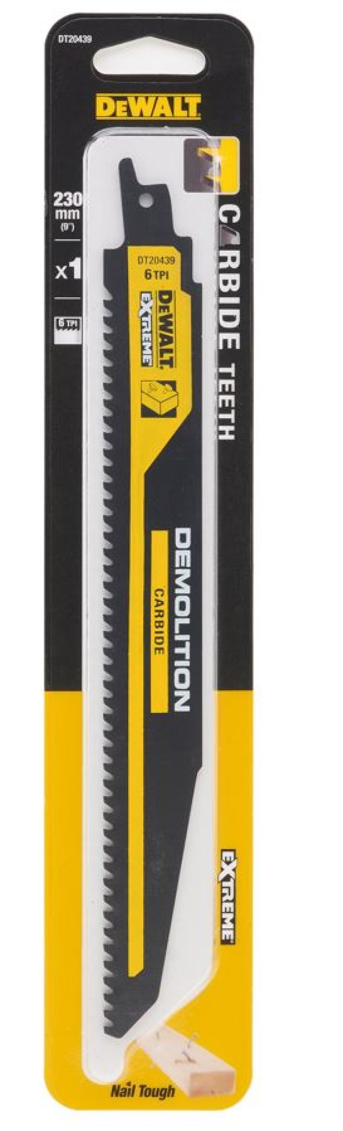 DT20439 DEWALT KARBIDOVÝ PILOVÝ PLÁTEK 230 MM PRO MEČOVÉ PILY