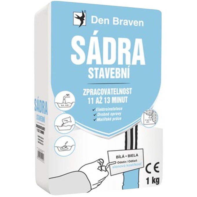 Sádra stavební Den Braven 1 kg