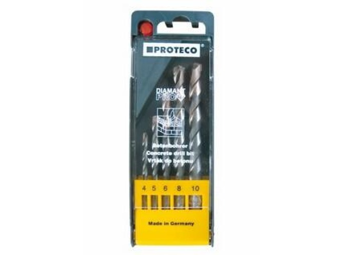 PROTECO 03-9901 sada vrtáků do betonu 5 ks  4.0 - 10.0 mm