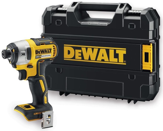 DCF887NT DeWALT 18V AKU BEZUHLÍKOVÝ RÁZOVÝ UTAHOVÁK 1/4" - BEZ BATERIÍ A NABÍJEČKY, KUFR T-STAK