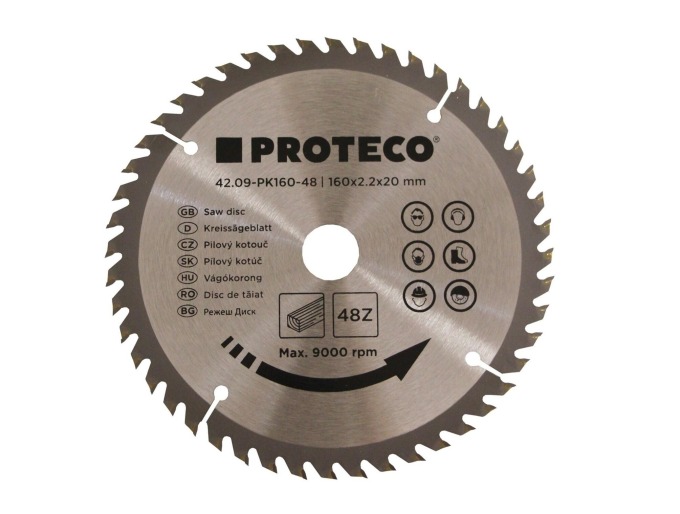 PROTECO 09-PK160-48 kotouč pilový SK 160x2.2x20 48z