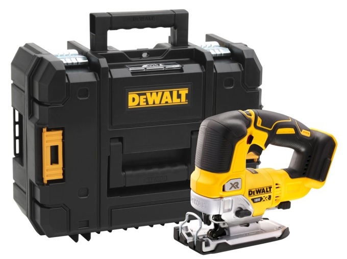 DCS334NT DEWALT 18 V AKU BEZUHLÍKOVÁ PŘÍMOČARÁ PILA, BEZ BATERIE A NABÍJEČKY, KUFR T-STAK