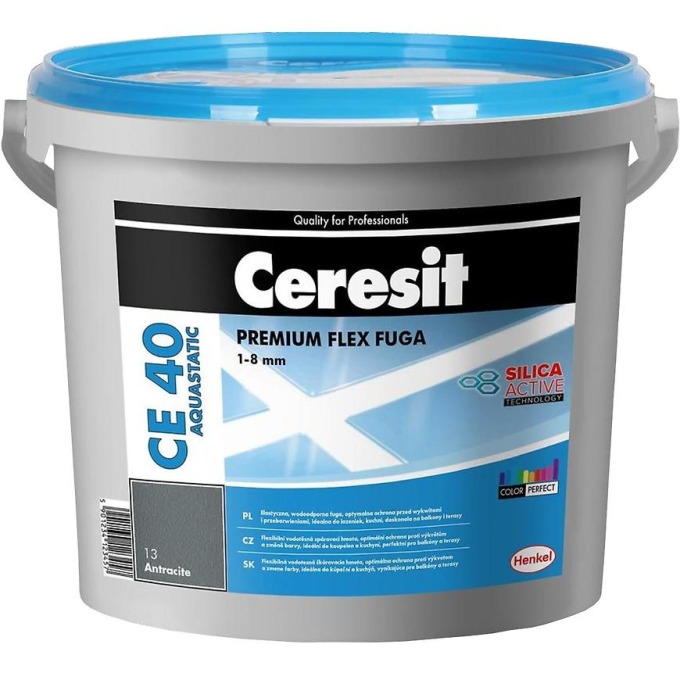 Spárovací hmota Ceresit CE 40 Aquastatic 5 kg silver