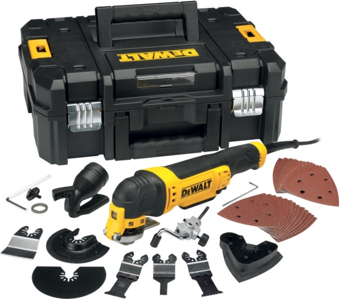 DWE315KT DEWALT ELEKTRICKÁ, OSCILAČNÍ MULTIBRUSKA VČETNĚ PŘÍSLUŠENSTVÍ A NÁSTROJŮ, KUFR T-STAK