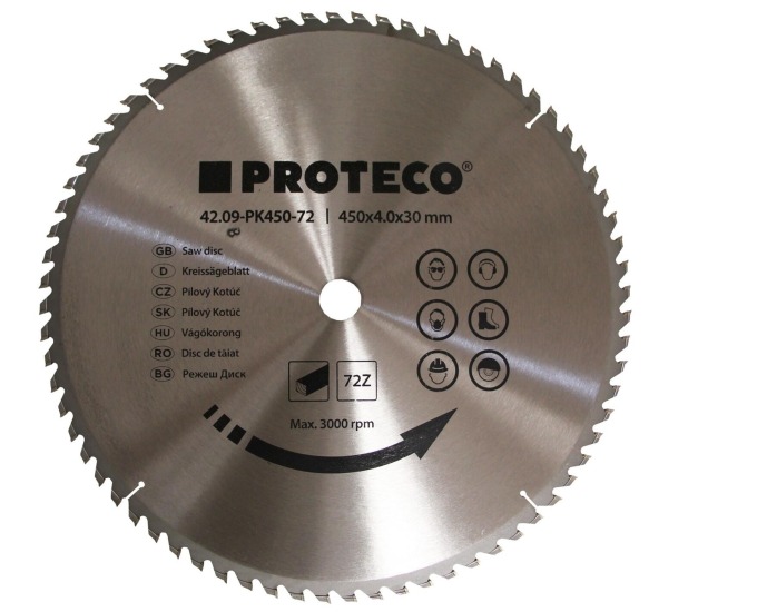 PROTECO 4209PK45072 kotouč pilový SK 450 x 4.0 x 30 72z